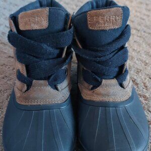SPERRY Women Blue Breakwater Suede Duck Ankle Boots size 7.5